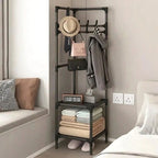 Corner Coat Stand for Hallway with Organiser and Storage