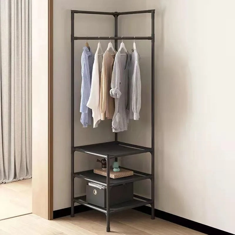 Corner Coat Stand for Hallway with Organiser and Storage