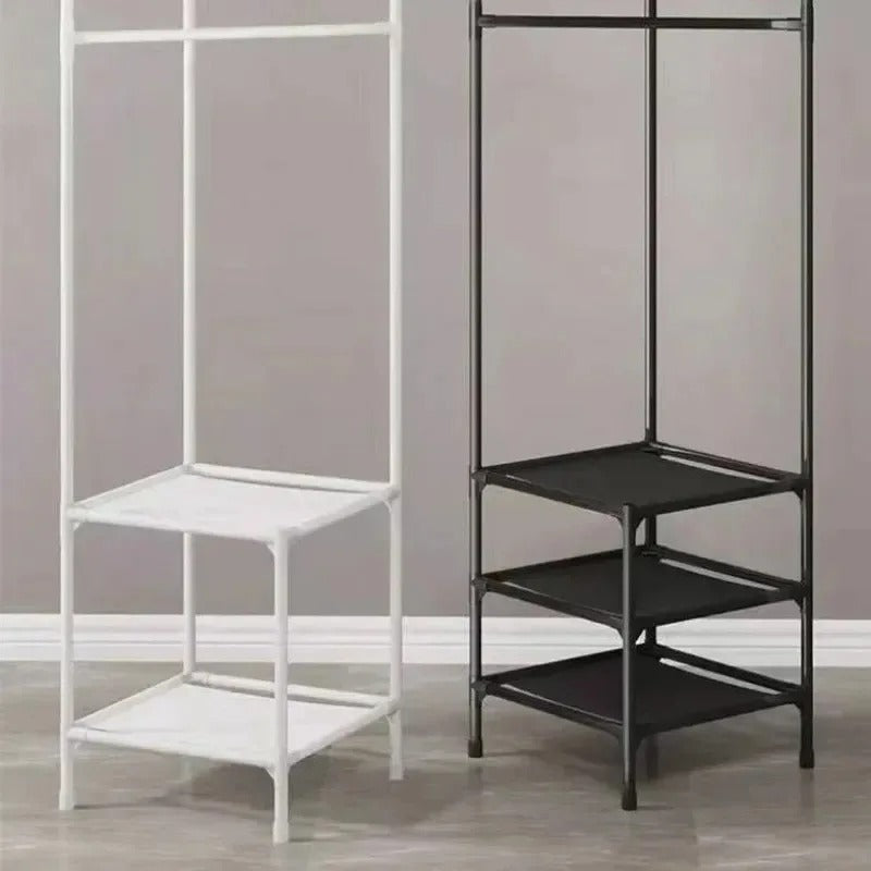 Corner Coat Stand for Hallway with Organiser and Storage