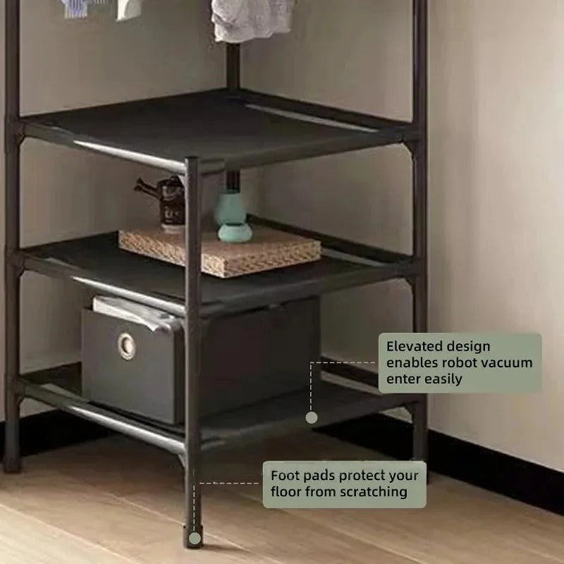 Corner Coat Stand for Hallway with Organiser and Storage
