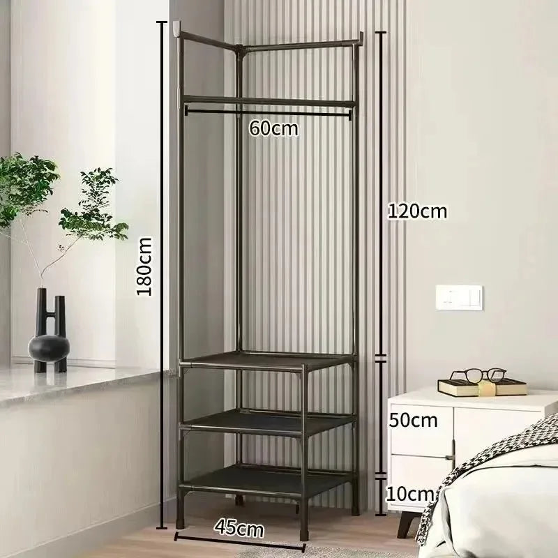 Corner Coat Stand for Hallway with Organiser and Storage