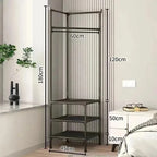 Corner Coat Stand for Hallway with Organiser and Storage