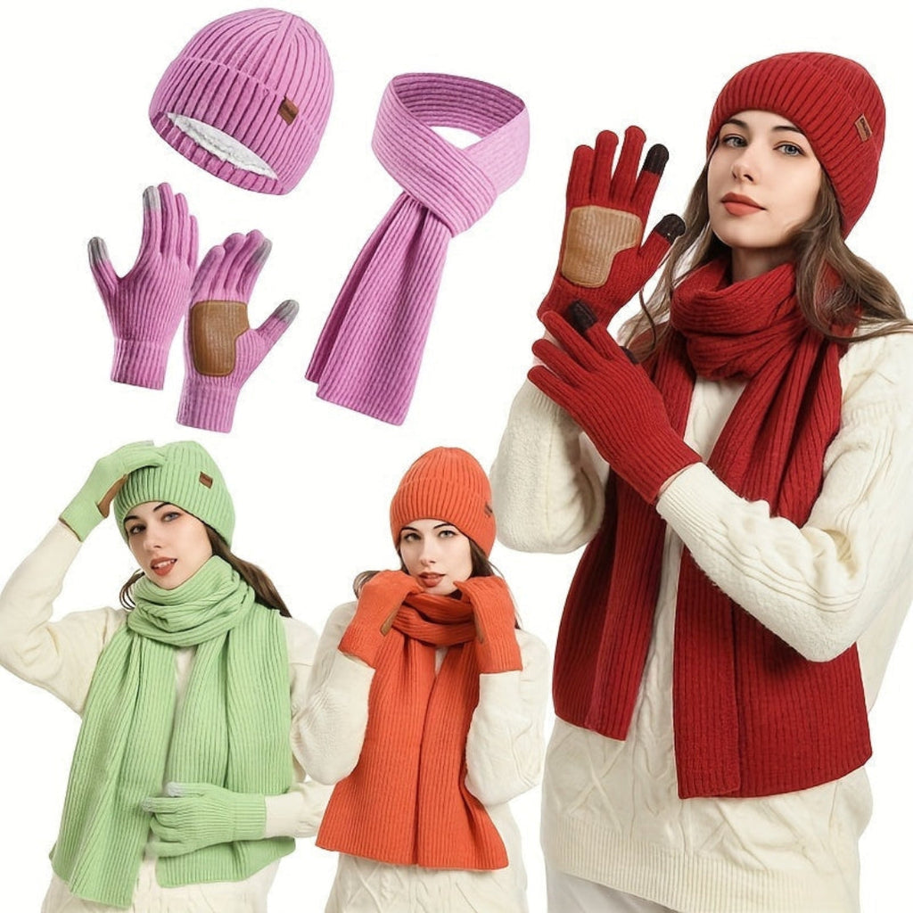 Cosy Knitted Winter Set - 3 Pieces for Warmth