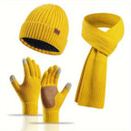 Cosy Knitted Winter Set - 3 Pieces for Warmth