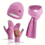 Cosy Knitted Winter Set - 3 Pieces for Warmth