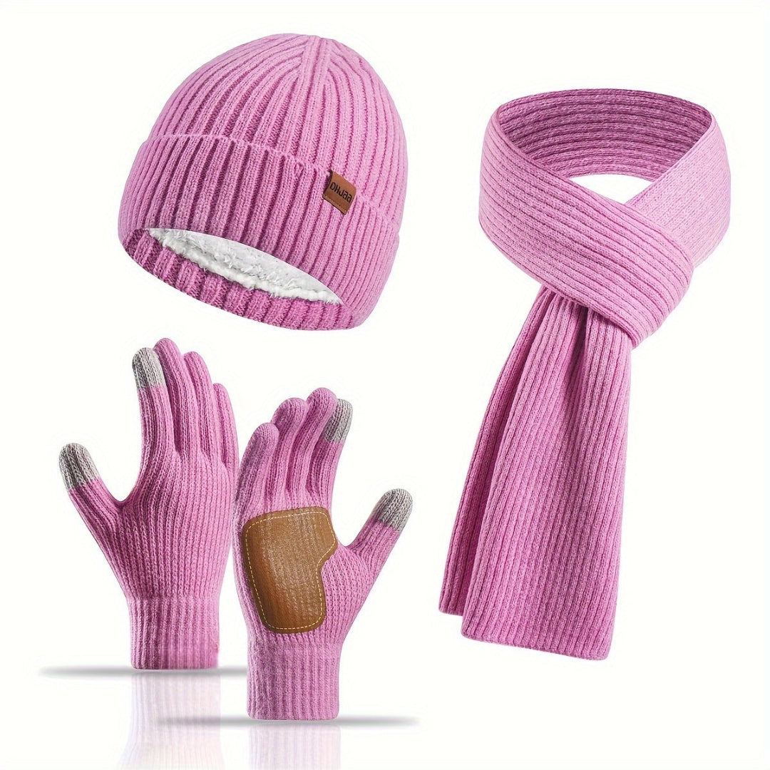 Cosy Knitted Winter Set - 3 Pieces for Warmth