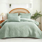 Cotton Bedding 4-Piece Set - Soft Floral Pattern in 6 Colours