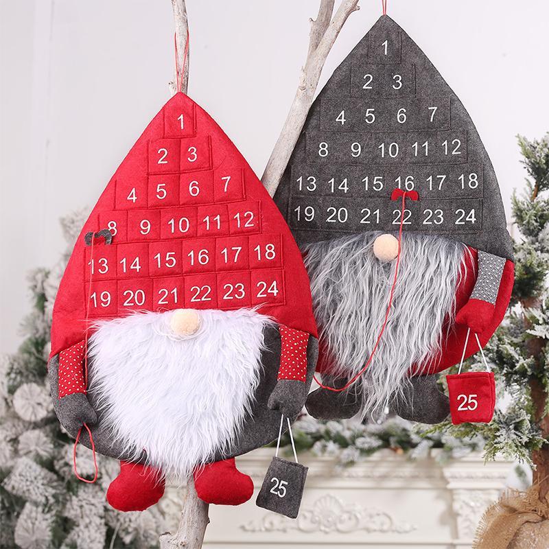 Countdown to Christmas Santa Pendant Advent Calendar