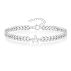 Boneroshop | Couples Letter Initial Cuban Bracelet