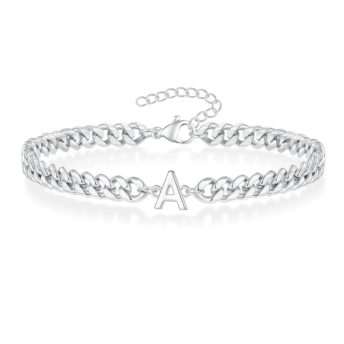 Boneroshop | Couples Letter Initial Cuban Bracelet