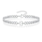 Boneroshop | Couples Letter Initial Cuban Bracelet