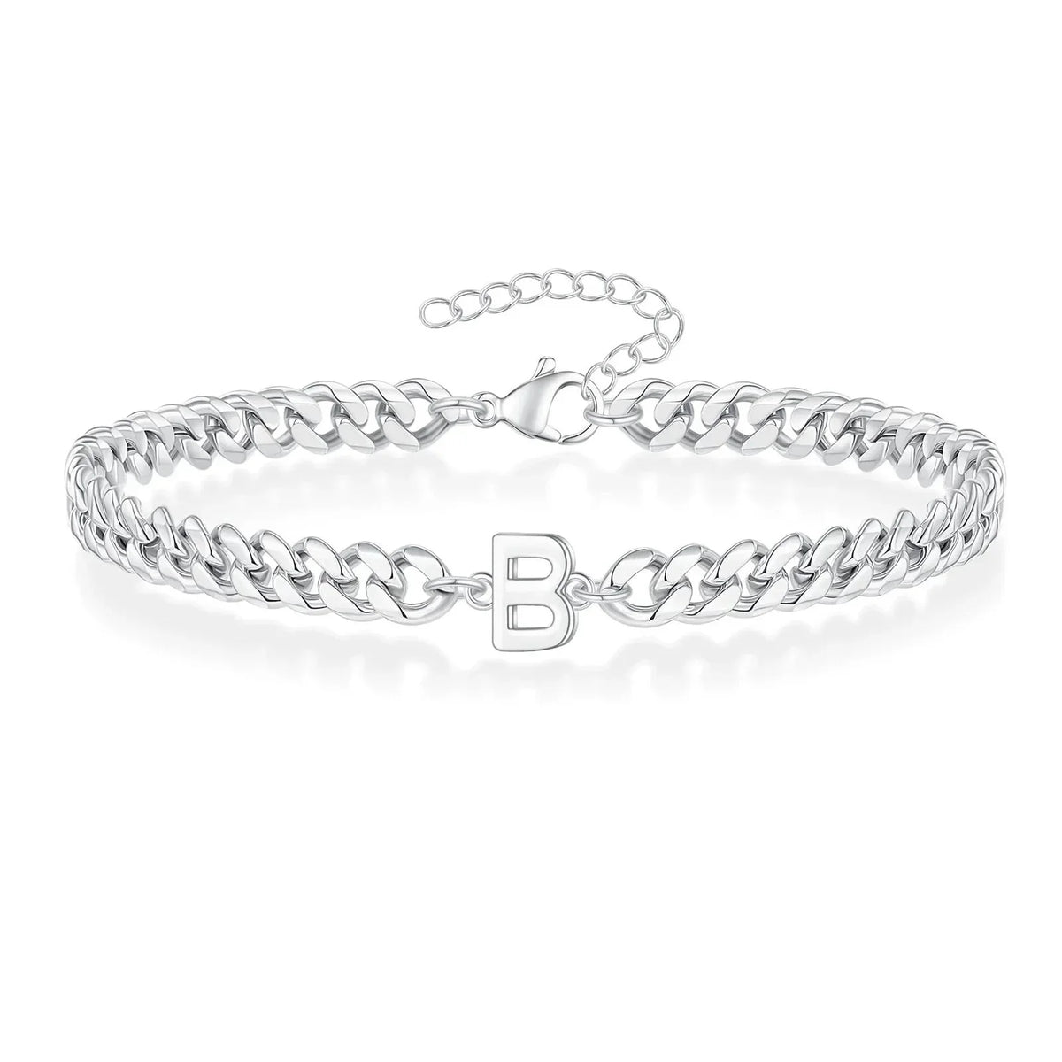 Boneroshop | Couples Letter Initial Cuban Bracelet