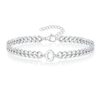 Boneroshop | Couples Letter Initial Cuban Bracelet