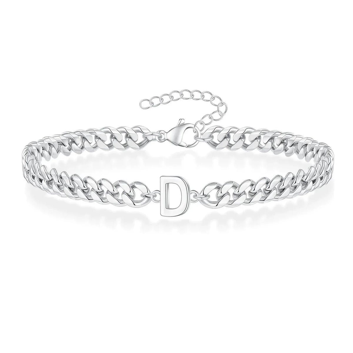 Boneroshop | Couples Letter Initial Cuban Bracelet