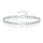 Boneroshop | Couples Letter Initial Cuban Bracelet