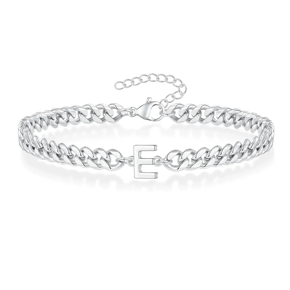 Boneroshop | Couples Letter Initial Cuban Bracelet