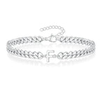 Boneroshop | Couples Letter Initial Cuban Bracelet