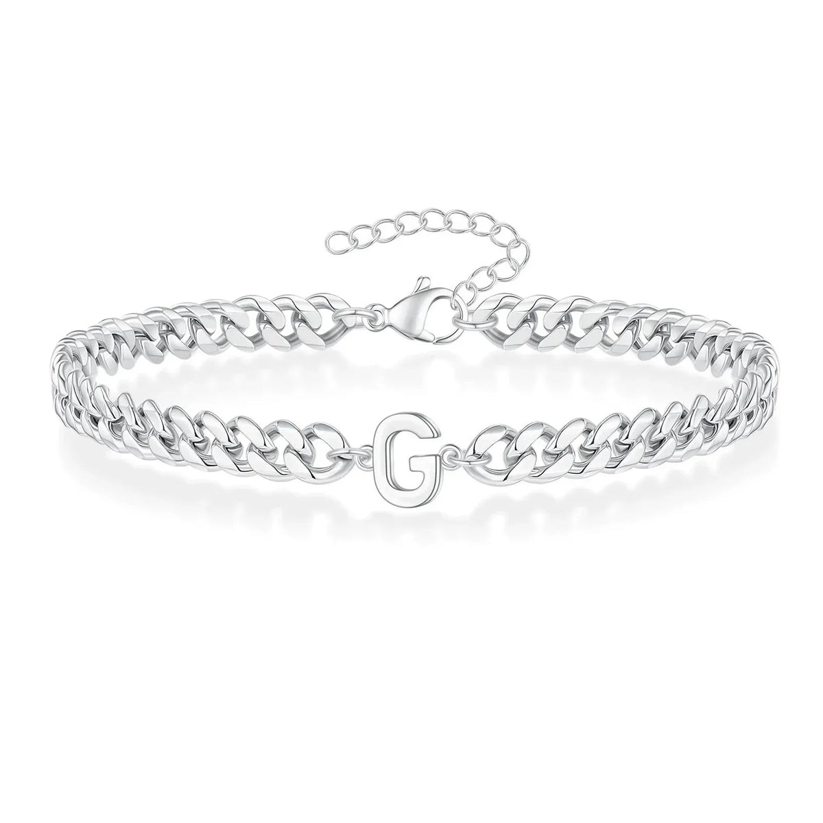 Boneroshop | Couples Letter Initial Cuban Bracelet