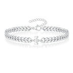 Boneroshop | Couples Letter Initial Cuban Bracelet
