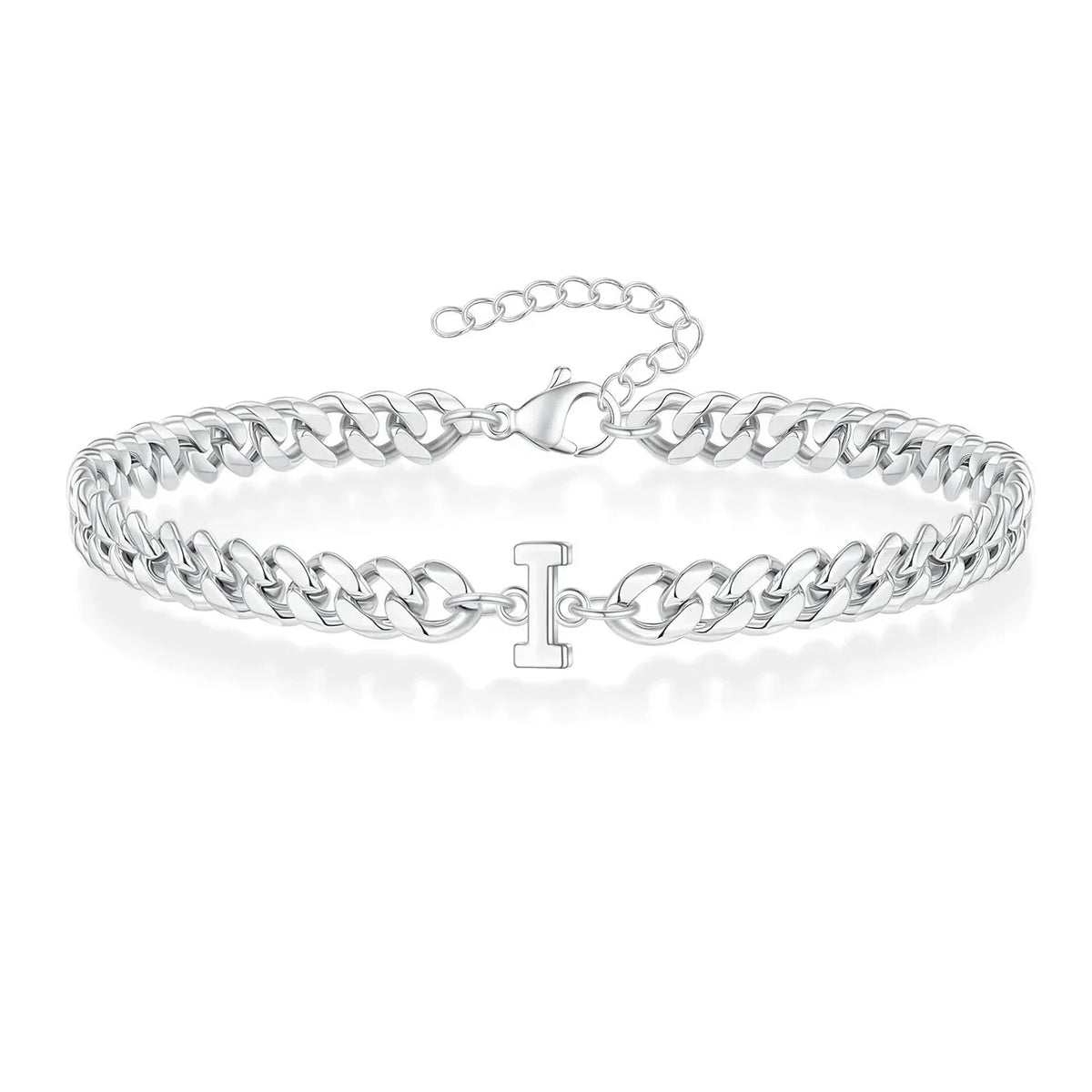 Boneroshop | Couples Letter Initial Cuban Bracelet