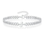 Boneroshop | Couples Letter Initial Cuban Bracelet