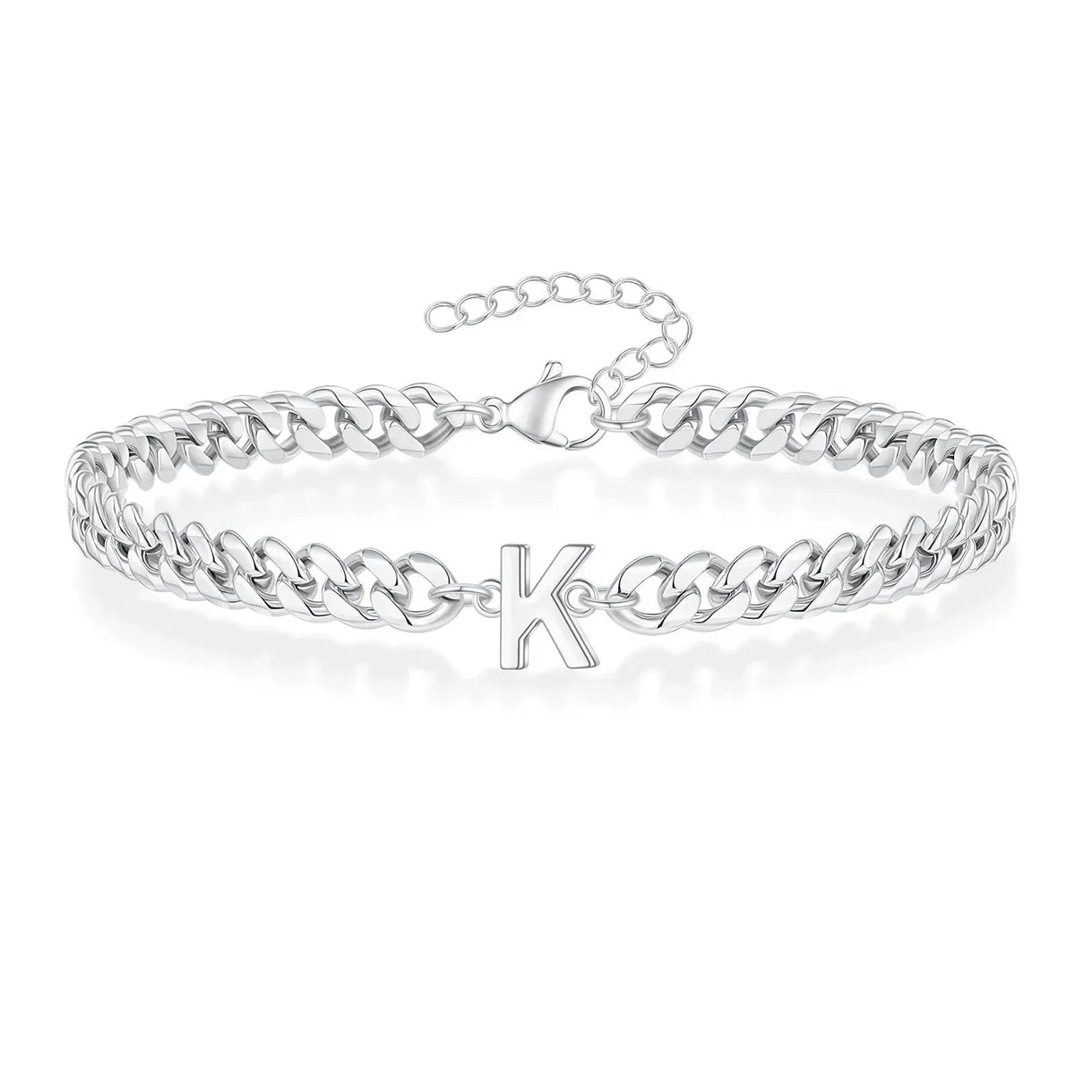 Boneroshop | Couples Letter Initial Cuban Bracelet