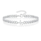 Boneroshop | Couples Letter Initial Cuban Bracelet