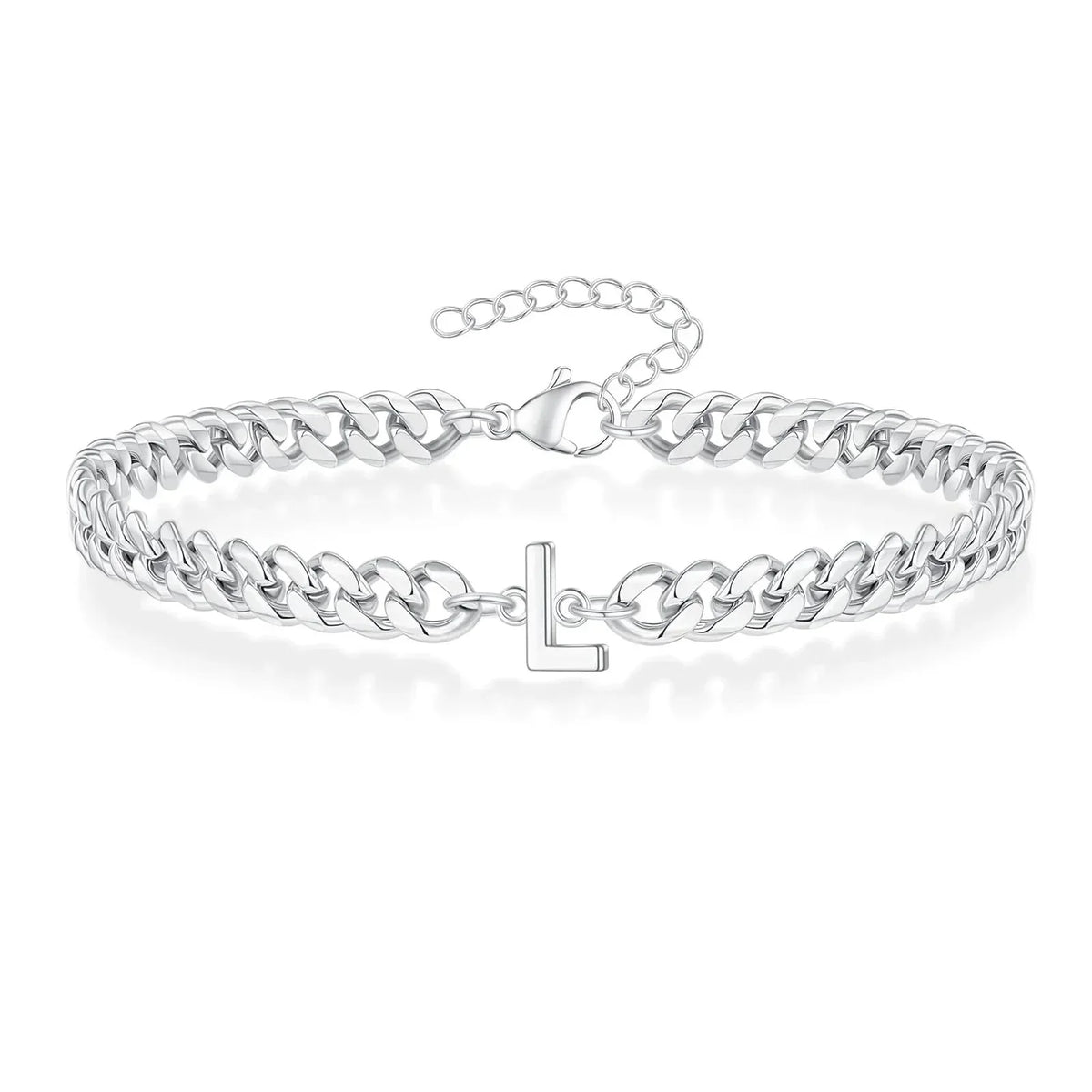 Boneroshop | Couples Letter Initial Cuban Bracelet