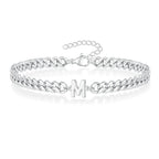Boneroshop | Couples Letter Initial Cuban Bracelet