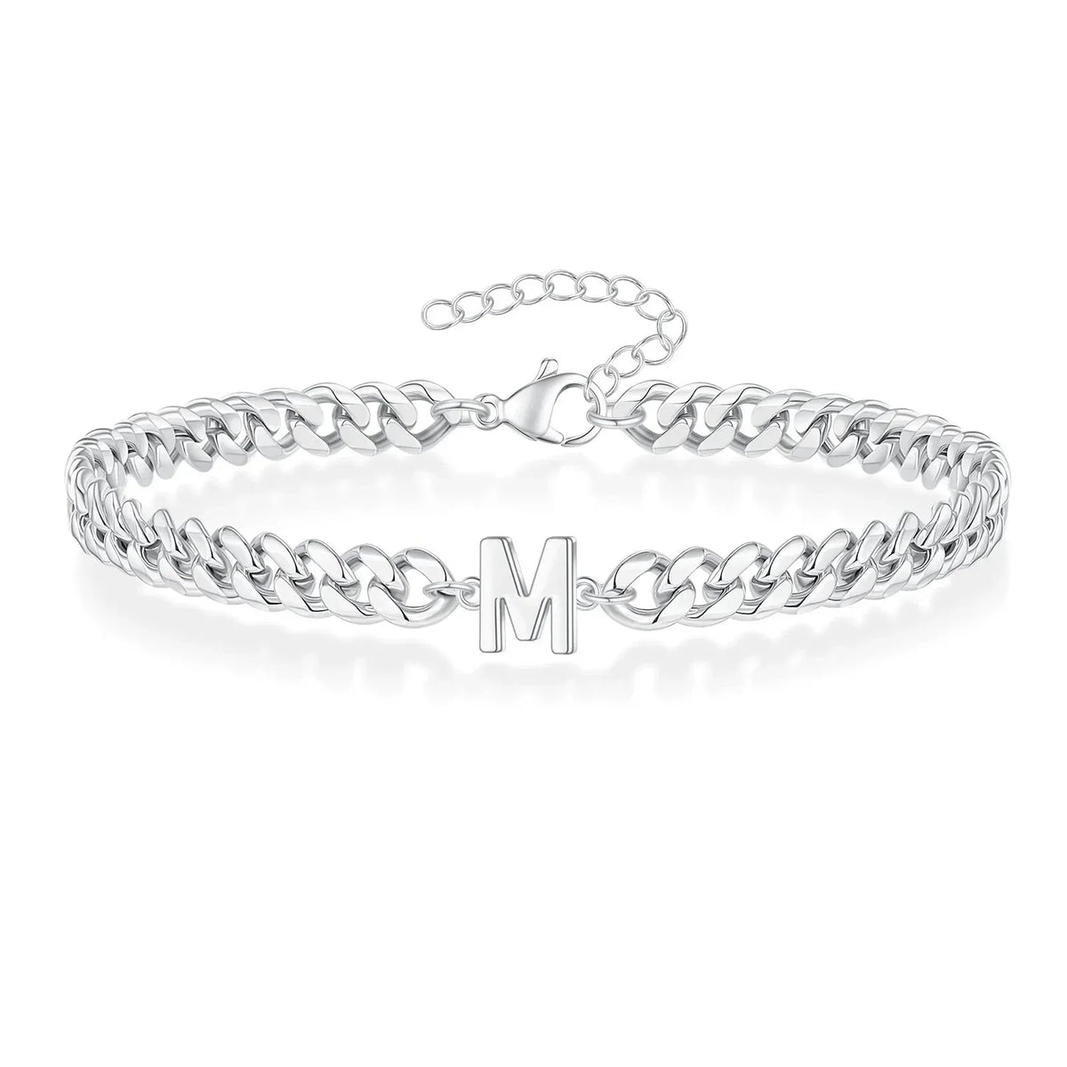 Boneroshop | Couples Letter Initial Cuban Bracelet