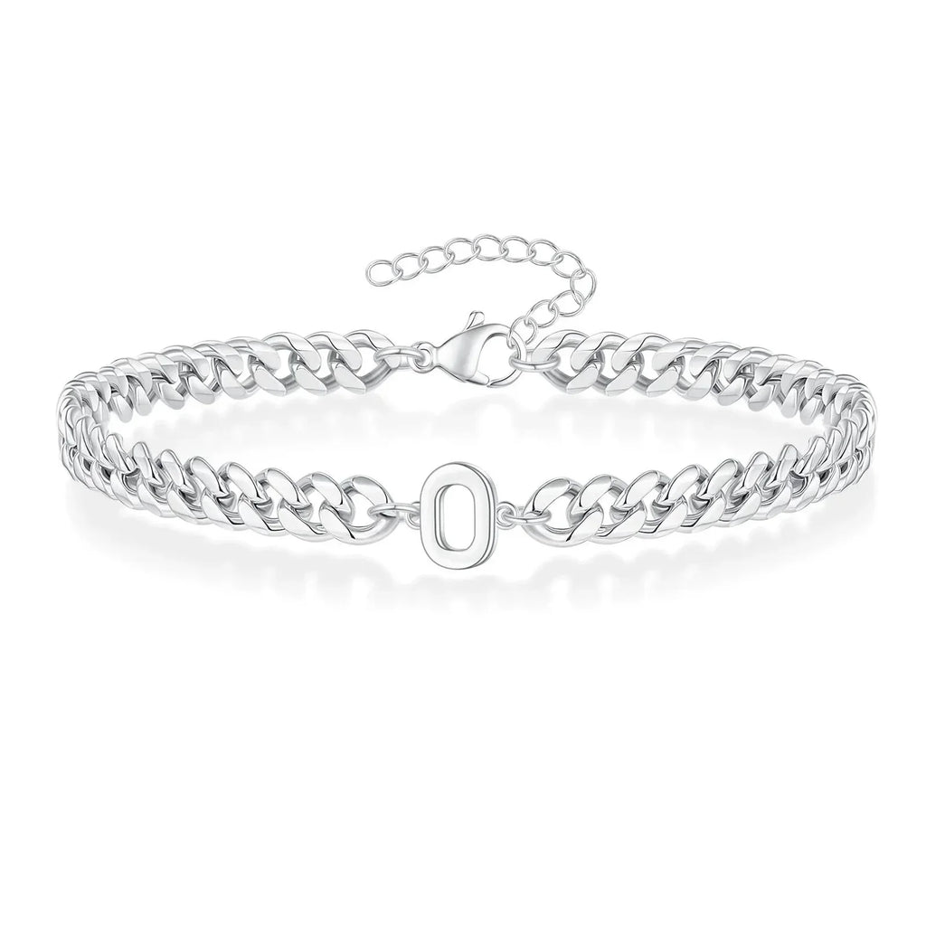 Boneroshop | Couples Letter Initial Cuban Bracelet