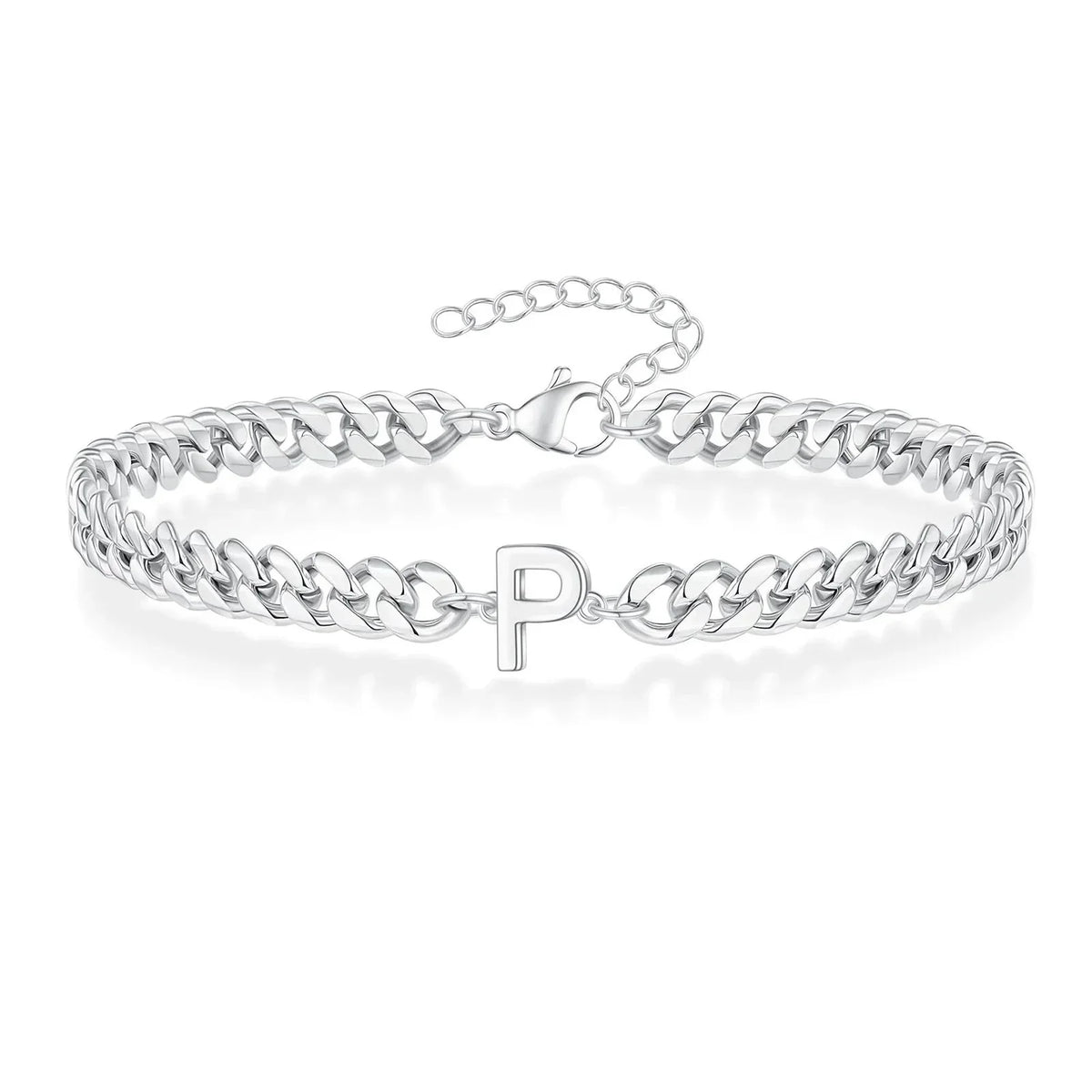 Boneroshop | Couples Letter Initial Cuban Bracelet