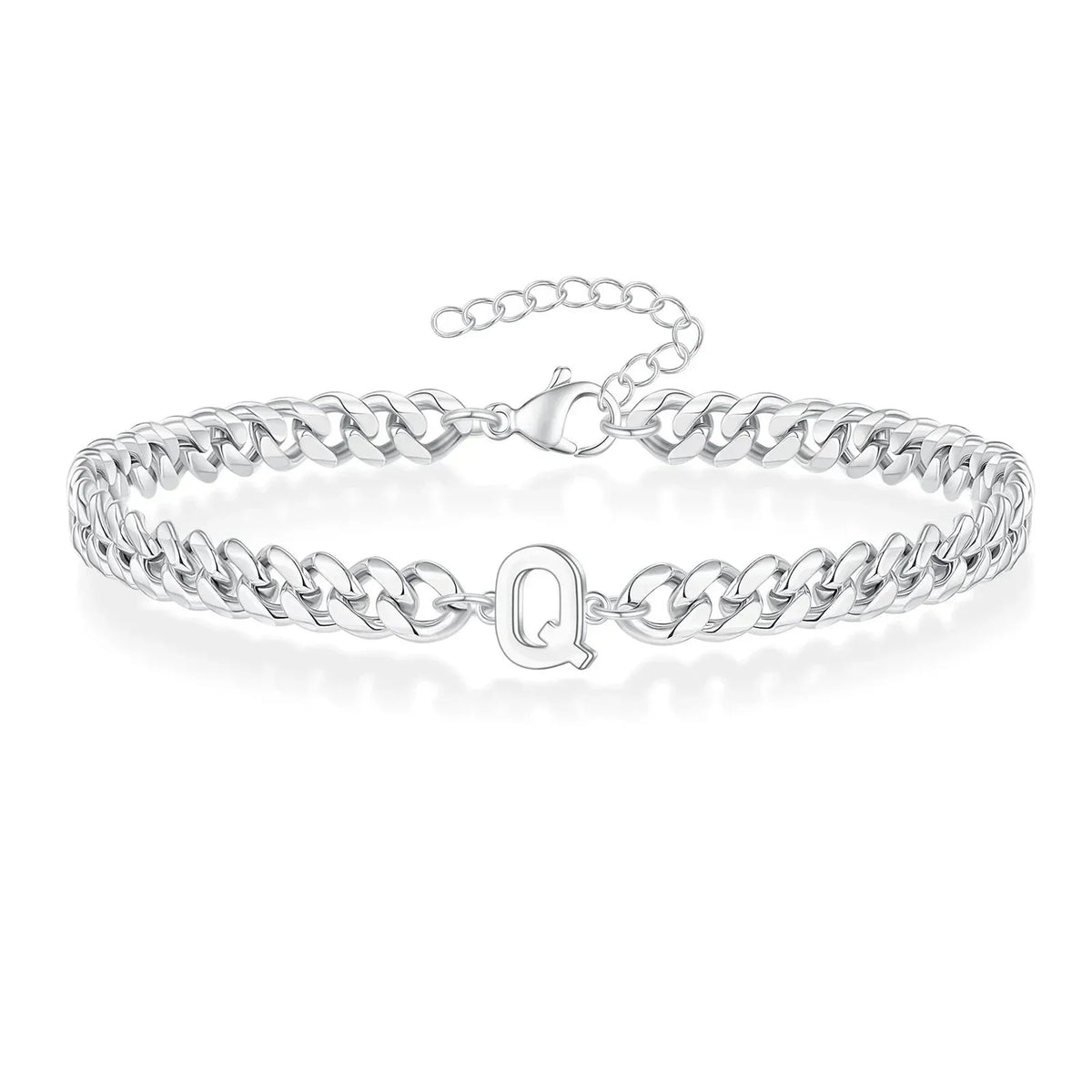 Boneroshop | Couples Letter Initial Cuban Bracelet