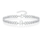 Boneroshop | Couples Letter Initial Cuban Bracelet