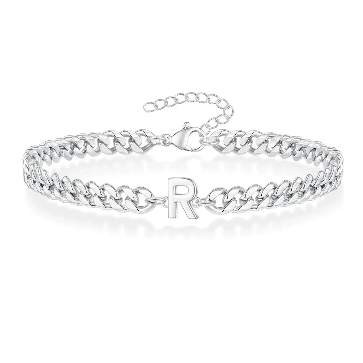 Boneroshop | Couples Letter Initial Cuban Bracelet