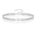 Boneroshop | Couples Letter Initial Cuban Bracelet