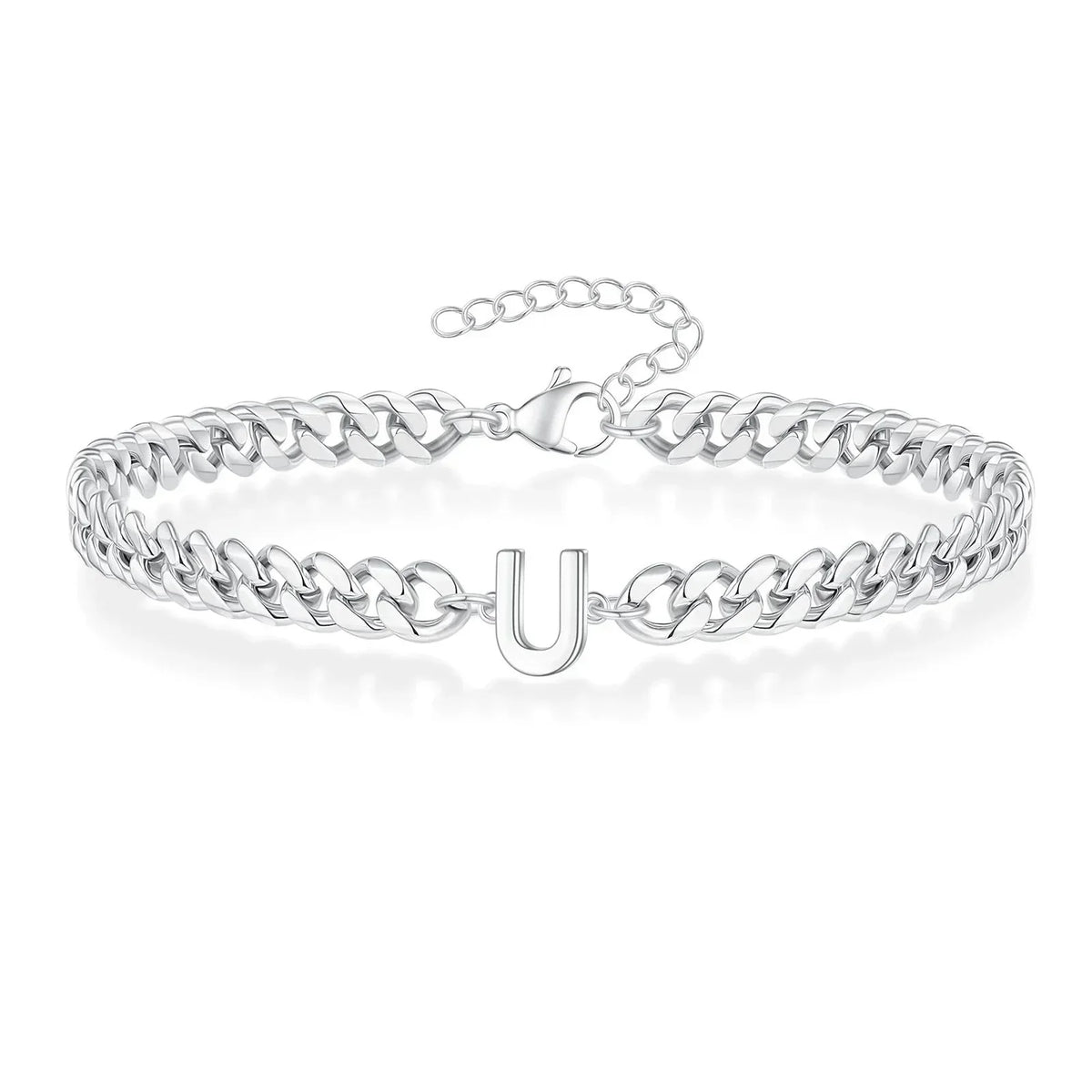 Boneroshop | Couples Letter Initial Cuban Bracelet