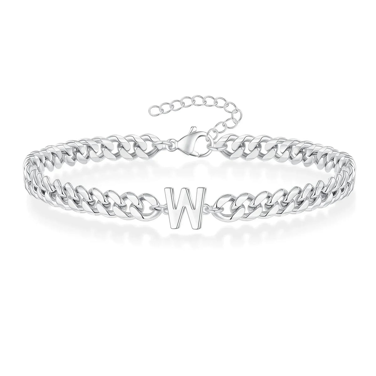 Boneroshop | Couples Letter Initial Cuban Bracelet