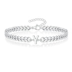Boneroshop | Couples Letter Initial Cuban Bracelet