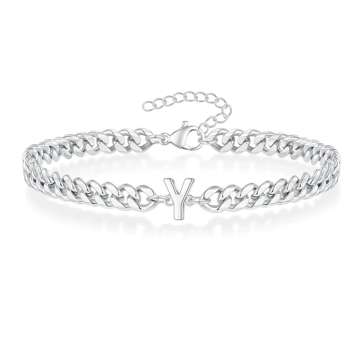 Boneroshop | Couples Letter Initial Cuban Bracelet