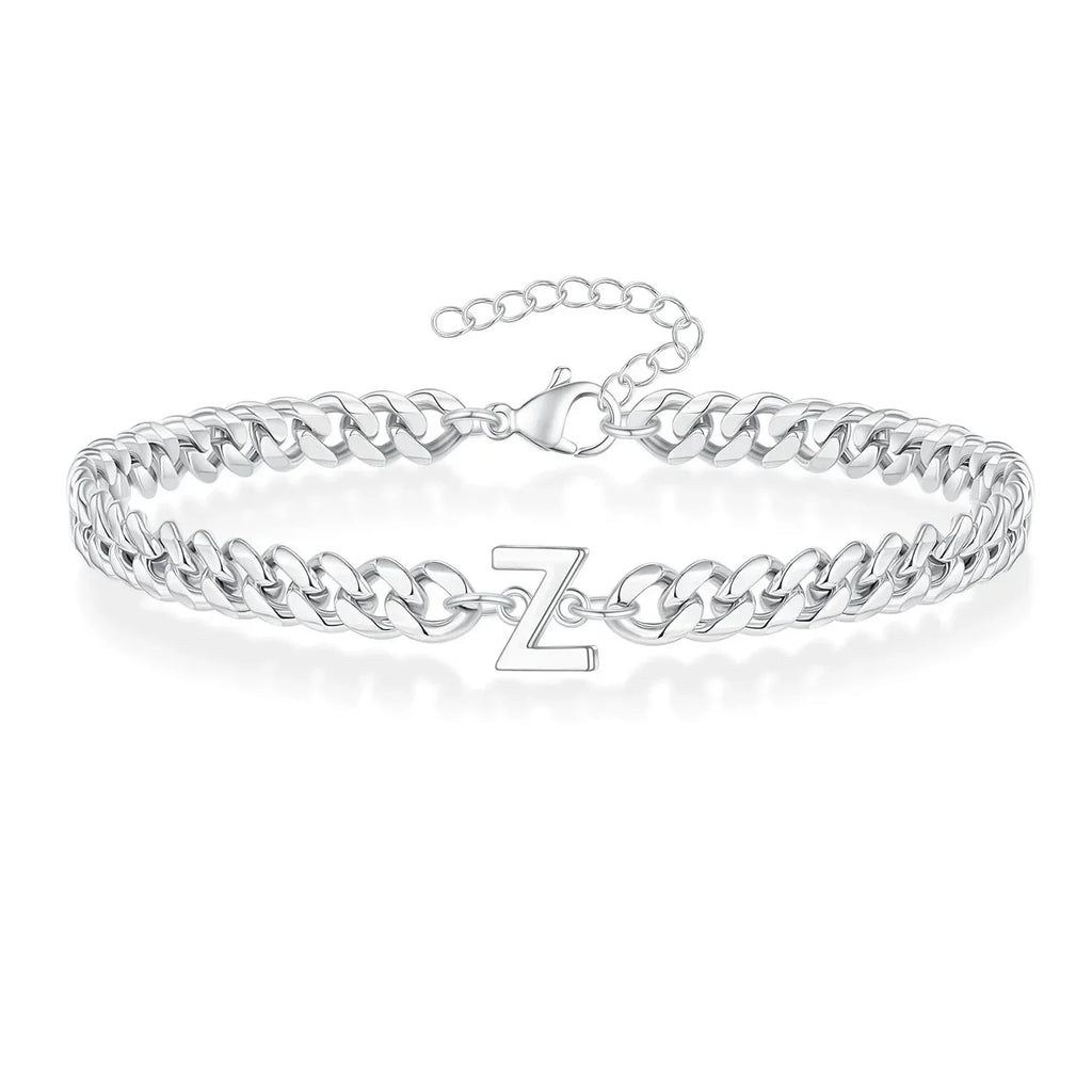 Boneroshop | Couples Letter Initial Cuban Bracelet