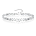 Boneroshop | Couples Letter Initial Cuban Bracelet