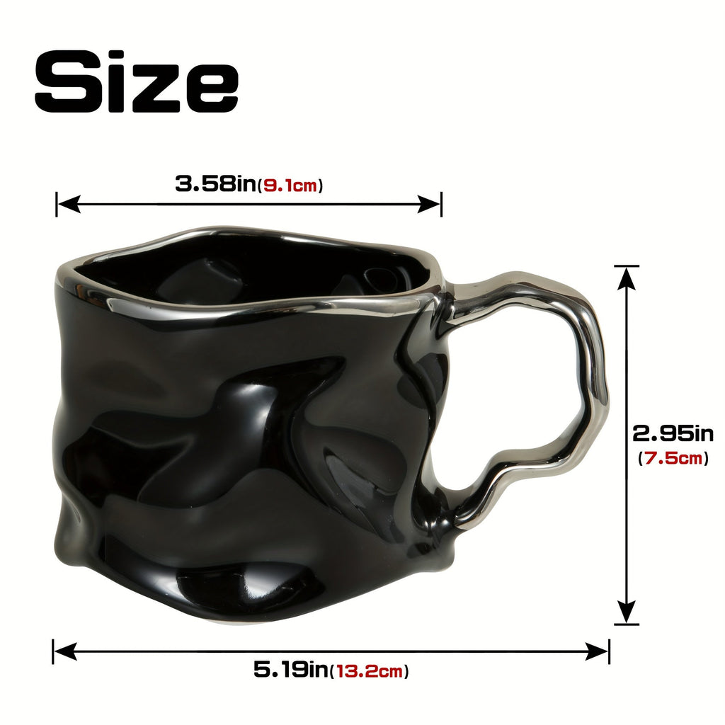 CreArt Mug – Handmade Ceramic Coffee Mug with Unique Crinkled Design