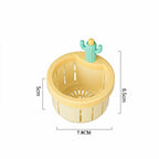 Creative Cactus Drainage Basket Set with Auto-Empty Function