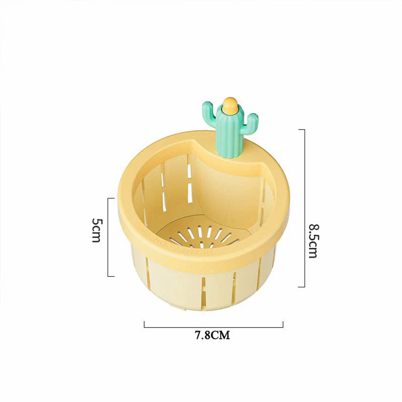 Creative Cactus Drainage Basket Set with Auto-Empty Function