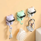 Creative cat sunglasses wall hook