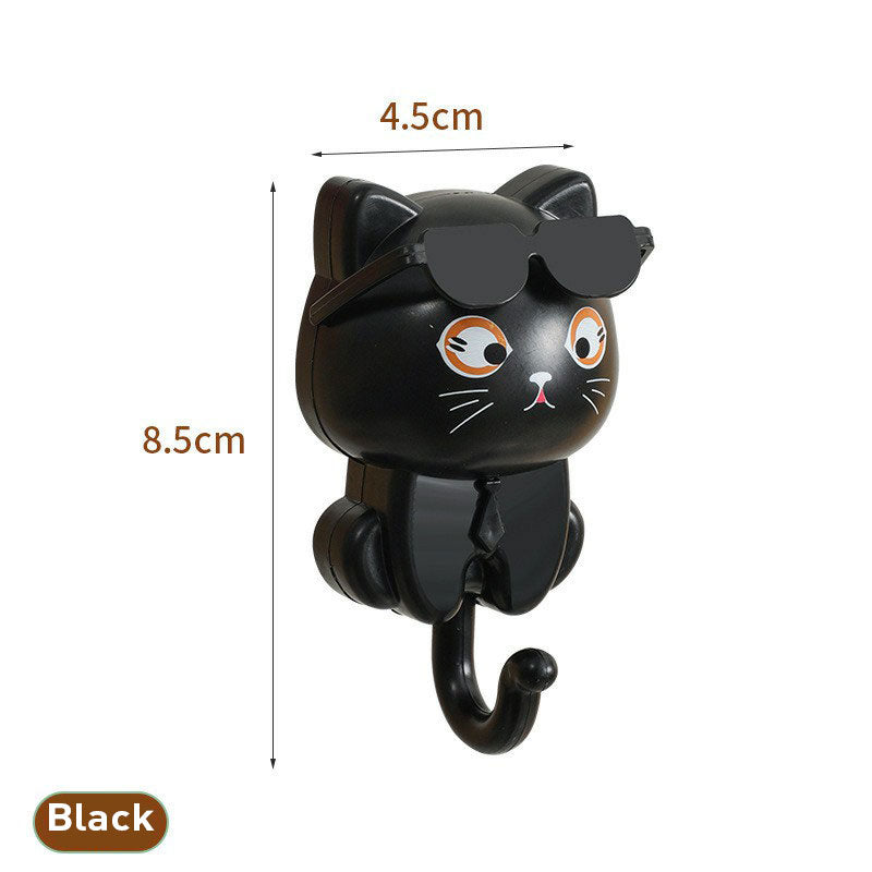 Creative cat sunglasses wall hook