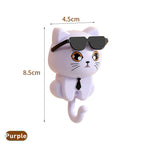 Creative cat sunglasses wall hook