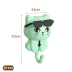 Creative cat sunglasses wall hook