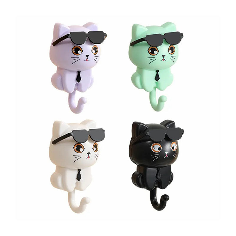 Creative cat sunglasses wall hook